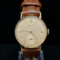 Zenith 18K Yellow Gold Vintage Extremely Unique Men's Watch - $12K APR w/ COA!!! APR57