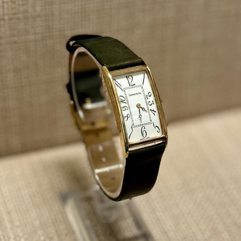 Tiffany & Co. Midsize Solid Gold Curvex Tank Rare Men's Watch - $10K APR w/ COA! APR57