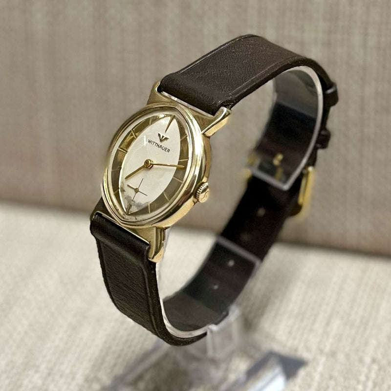 Wittnauer Vintage Gold Unique Asymmetrical Case Men's Watch - $8K APR w/ COA!!! APR57