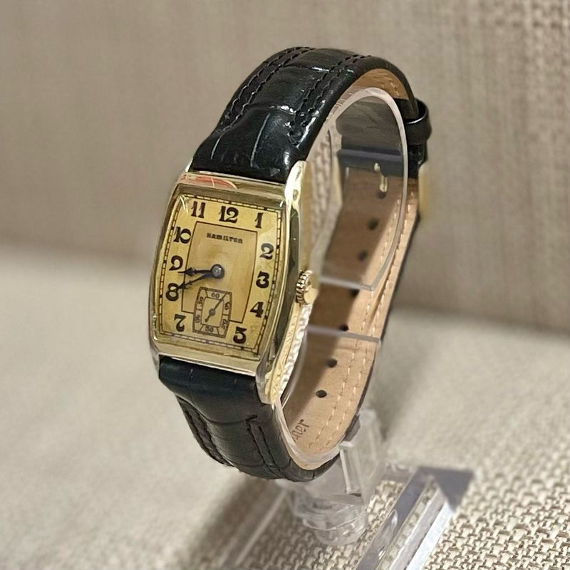 Hamilton c. 1920s Gold Large Tank Case Beautiful Men's Watch - $8K APR w/ COA!!! APR57