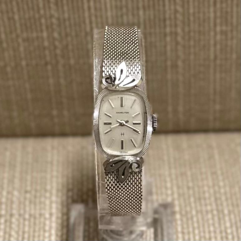 Hamilton White Gold Vintage w/ Floral Design Rare Ladies Watch - $8K APR w/ COA! APR57