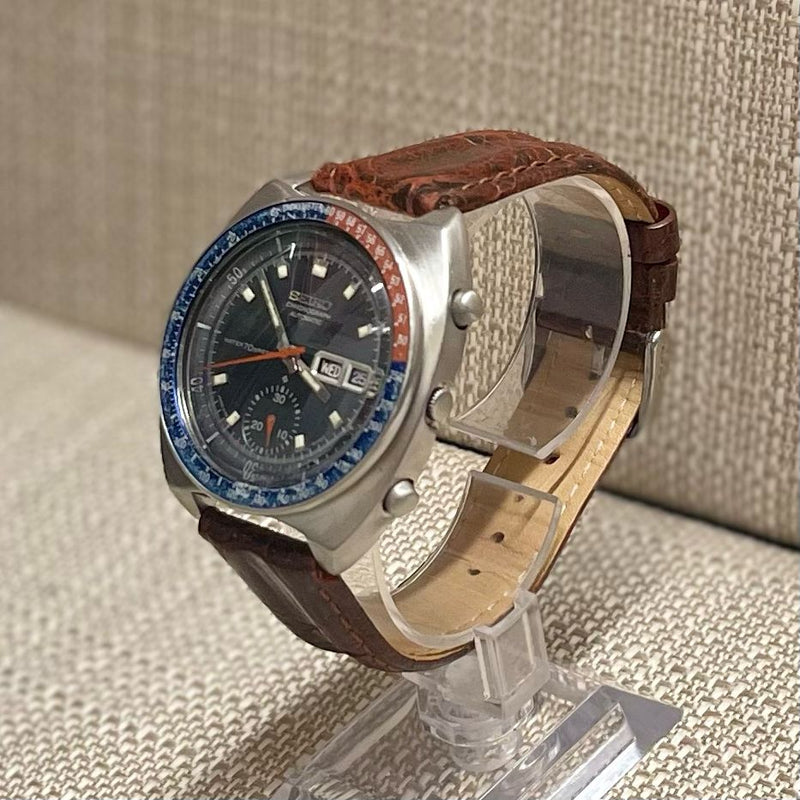 Seiko 6139-6002 Chronograph c. 1960 Red & Blue Bezel Men's Watch-$6K APR w/ COA! APR57