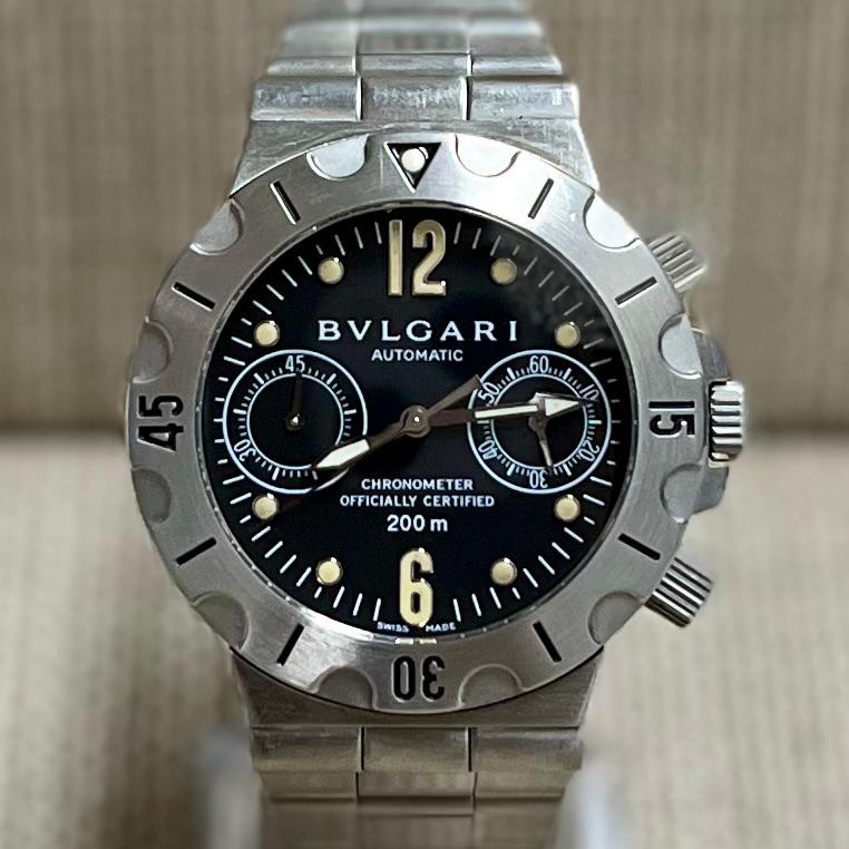 BVLGARI SS Jumbo Chronograph Spectacular Brand New Men's Watch - $15K APR w/ COA! APR57
