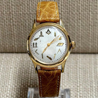 Benrus Masonic Vintage SS w/ Unique Dial & Markers Men's Watch- $10K APR w/ COA! APR57