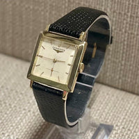 Longines Vintage Solid Gold Thick Square Case Rare Unisex Watch-$10K APR w/ COA! APR57