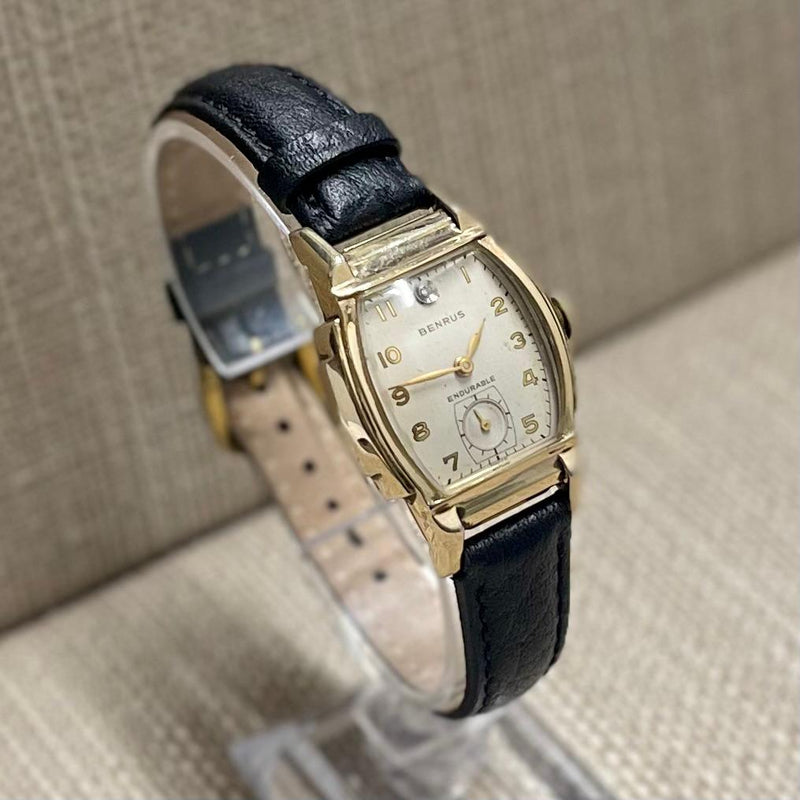 Benrus Endurable Unique Art Deco Style Gold Case Unisex Watch - $6K APR w/ COA!! APR57