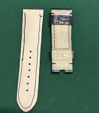 Panerai Black Shinny Padded Stitched Crocodile Watch Strap -$800.00 APR w/ CoA! APR57