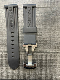 Officine Panerai Black Rubber Watch Strap -$600 APr  w/ CoA! APR57