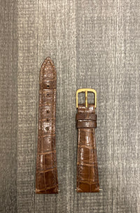 PATEK PHILIPPE  Brown Padded Crocodile Leather Watch Strap - $700 APR VALUE w/ CoA! ✓ APR 57