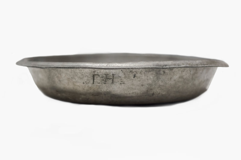 ANTIQUE 1808 Hand Forged Pewter English Charger with Ownership Marks - $6K Appraisal Value w/ CoA! + APR 57