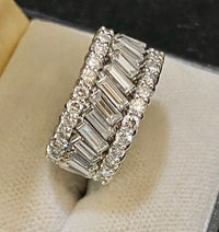 High End Designer Platinum 90-Multi-cut Diamond Band Ring - $50K Appraisal Value w/CoA} APR57