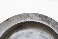ANTIQUE 1808 Pewter English Plate with Hallmarks, Ownership Marks and Hanger - $6K Appraisal Value w/ CoA! + APR 57