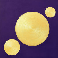 ALESSIA LU  "Golden Disks On Violet" Acrylic on Canvas, 2019 APR 57