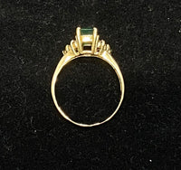 Tiffany & Co. Solid Yellow Gold with Emerald & Diamond Ring - $20K Appraisal Value w/CoA} APR57