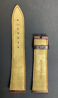 CORUM Original Brown Crocodile Padded Double Stitched Men's Watch Strap - $600 APR VALUE w/ CoA! ✓ APR 57