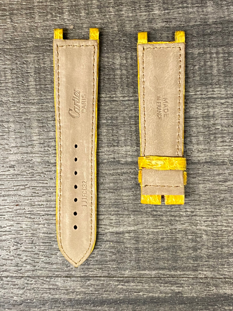 CARTIER Yellow Padded Crocodile Leather Strap for Pasha Model - $1K APR Value w/ CoA! ✓ APR 57