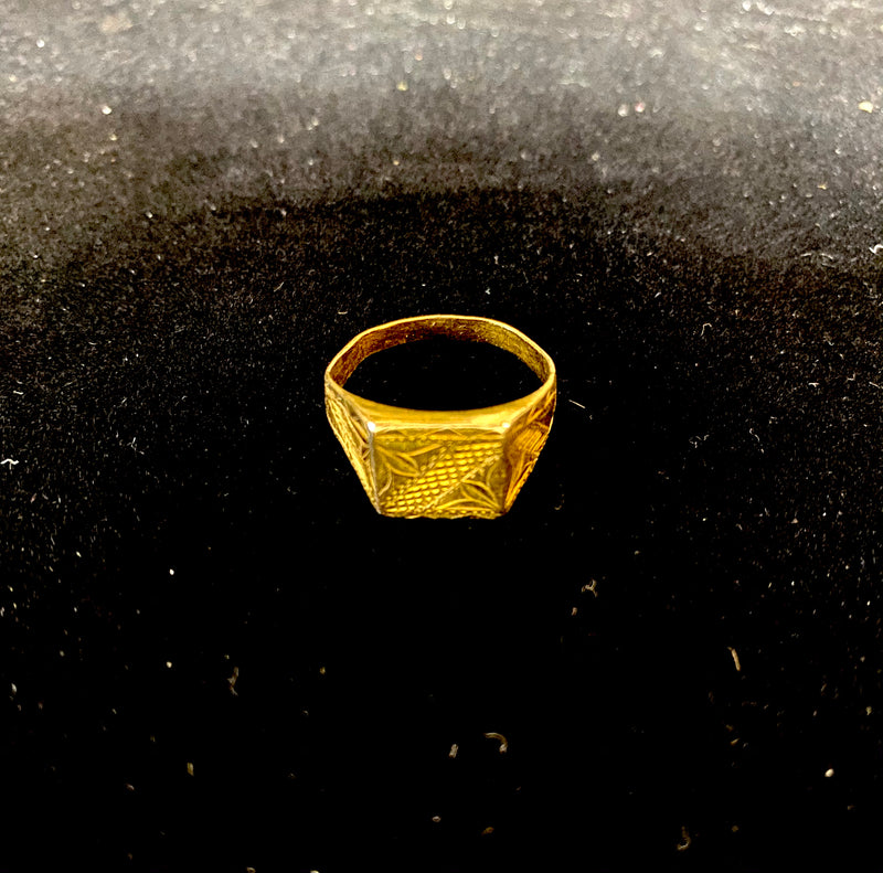 1920’s Antique Design 18K Yellow Gold Signet Ring - $1.5K Appraisal Value w/CoA} APR 57