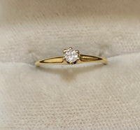 Antique Designer Solid Yellow Gold Diamond Solitaire Ring - $3K Appraisal Value w/CoA} APR57