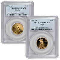 1/4 oz Proof American Gold Eagle Coin PCGS PR69 DCAM (Random Year) APR 57