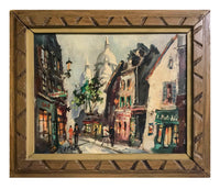 Vintage 1940s "Montmartre" Oil on Canvas French Landscape - $2.5K APR Value w/ CoA! + APR57