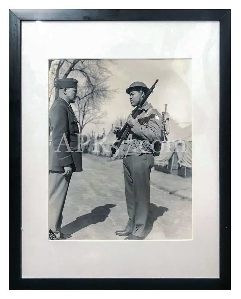 Rare Black & White Photo of Joe Louis in WWII Army Uniform - $1.5K APR Value w/ CoA! + APR57