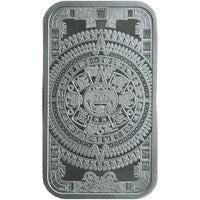 1 oz Aztec Calendar Silver Bar (New) APR 57