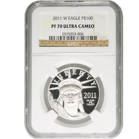 1 oz Proof American Platinum Eagle Coin NGC PF70 UCAM (Random Year) APR 57