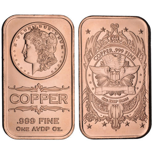 1 oz Morgan Copper Bar (New) APR 57