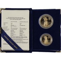1.5 oz 2-Coin Proof American Gold Eagle Set (Random Year, Box + CoA) APR 57