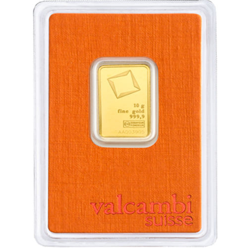10 Gram Valcambi Gold Bar (New w/ Assay) APR 57