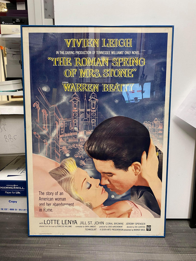 Vintage“The Roman Spring of Mrs. Stone”Original 1961 Movie Poster -w/CoA- & $5K APR+ APR 57