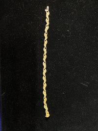 BEAUTIFUL Solid Yellow Gold Tennis Bracelet 15 Sapphire & 115 Diamonds! - $20K Appraisal Value w/ CoA! ✓ APR 57
