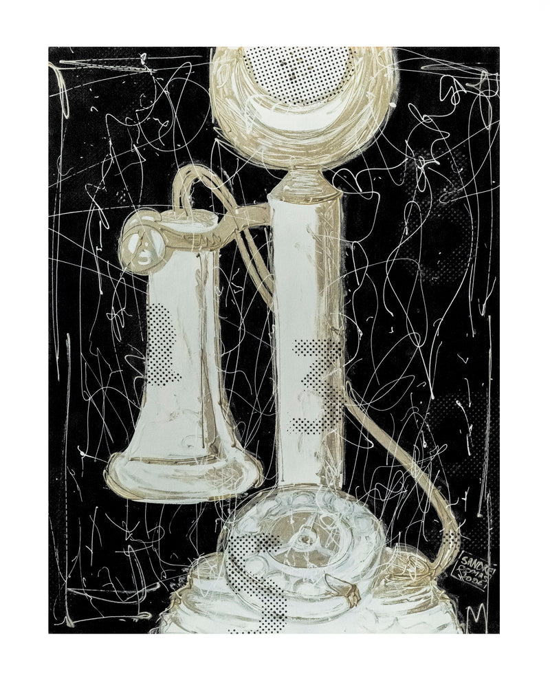 Sandrine Comas, 'The Telephone', Acrylic & Lacquer on Canvas, 2006 - Appraisal Value: $6K! APR 57