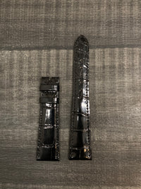 PATER PHILIPPE Black Crocodrile Padded Watch Strap w/ Double Stitching - $750 APR VALUE w/ CoA! ✓ APR 57