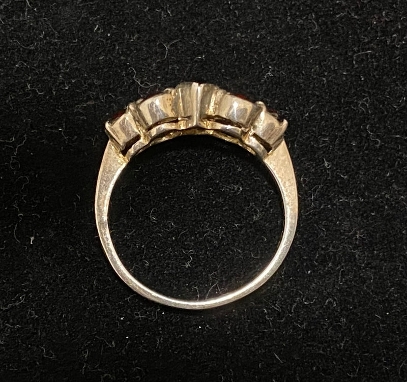 Unique Designer Sterling Silver Garnet Ring - $800 Appraisal Value w/CoA} APR57
