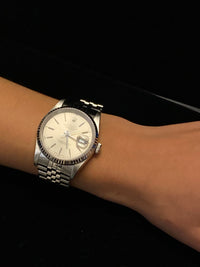 ROLEX Oyster Perpetual DateJust with Silver Oyster Dial - $18K Appraisal Value! APR 57