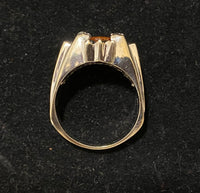 Art Deco Style Designer Solid White Gold Ring with Garnet & Diamonds - $15K Appraisal Value w/CoA} APR57