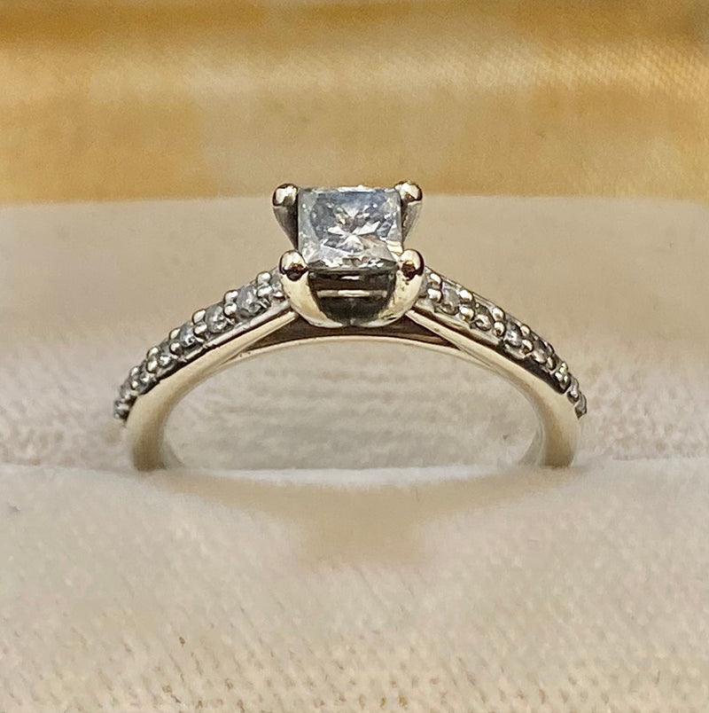 Designer Solid White Gold 16-Diamond Ring - $12K Appraisal Value w/CoA