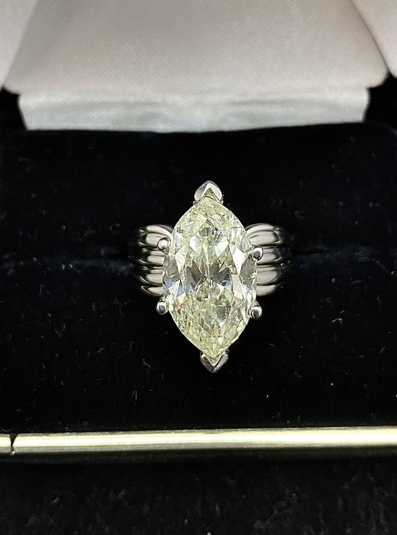 INCREDIBLE 5.25 Ct. Diamond Engagement Ring in Solid White Gold - $100K Appraisal Value w/CoA} APR 57