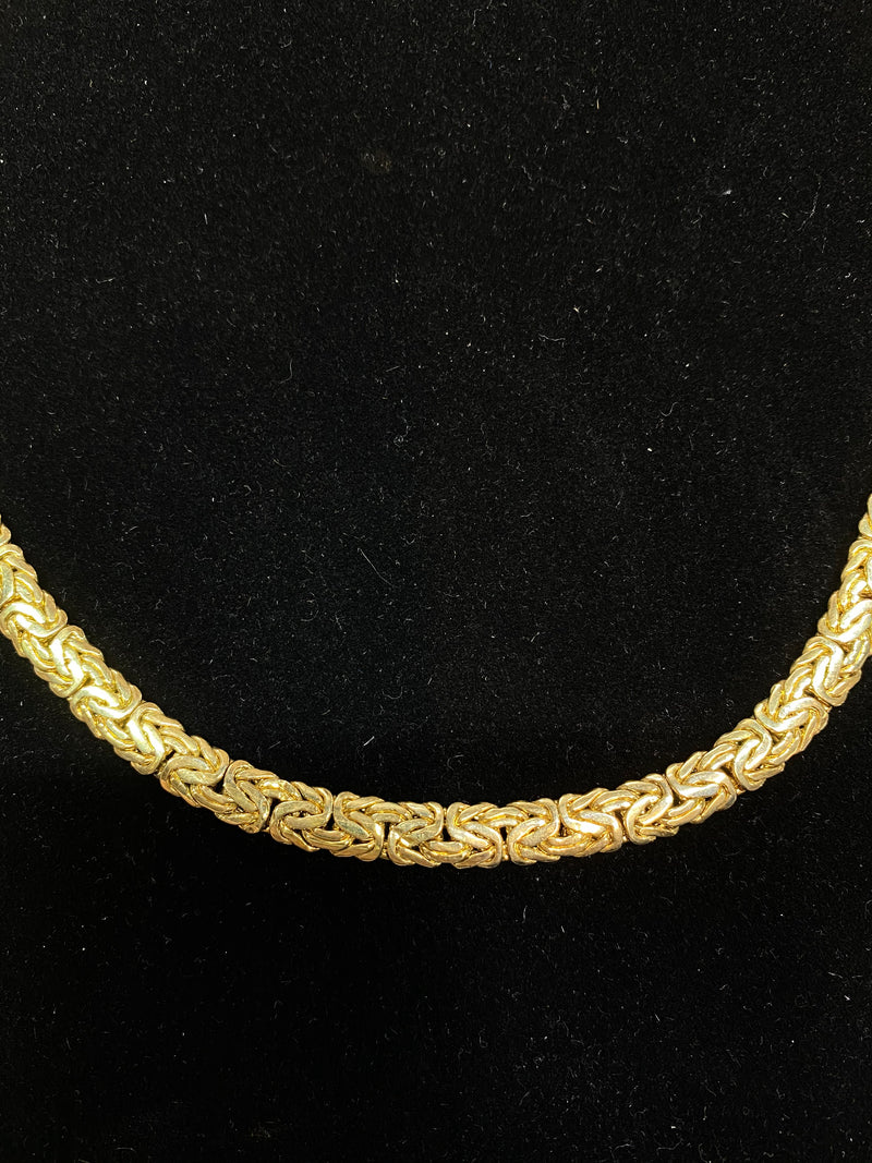 Beautiful Designer Solid Yellow Gold Necklace with 4 Black Sapphires - $10K Appraisal Value w/ CoA! APR 57