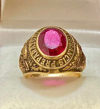 1963 St Francis Preparatory Class Ring in Solid Yellow Gold - $6K Appraisal Value w/CoA! } APR57
