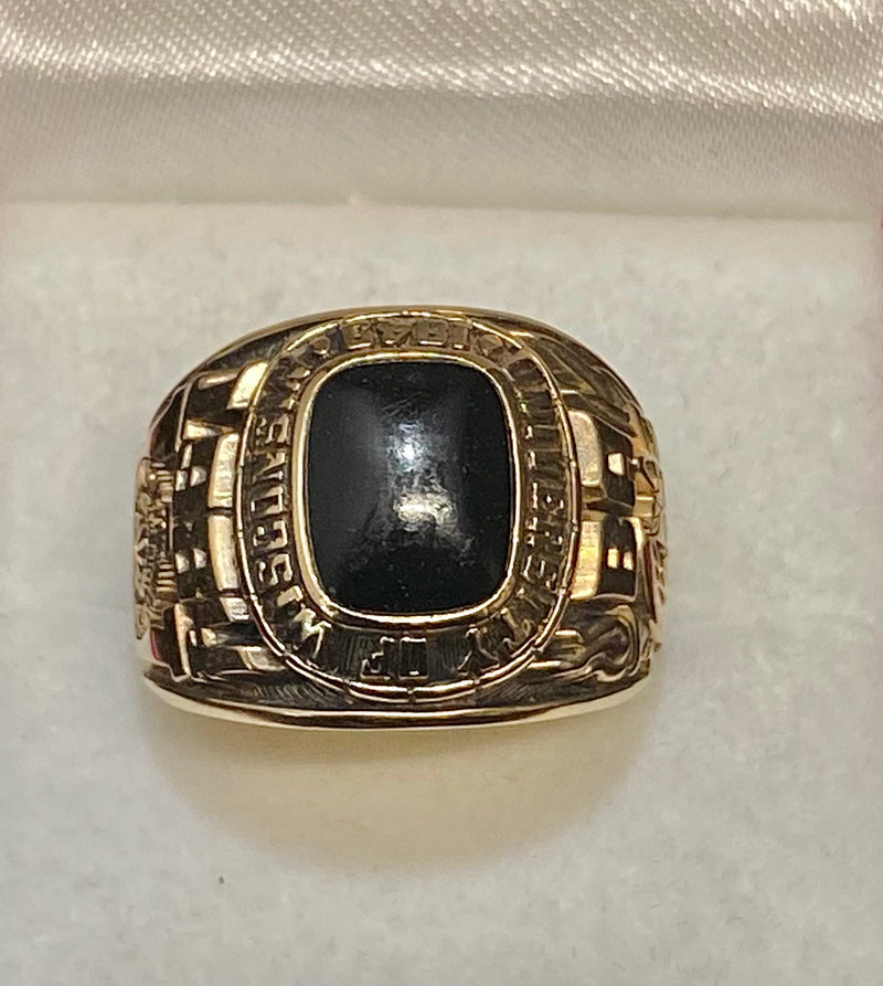 1984 University of Wisconsin Letters & Science Class Ring in Solid Yellow Gold - $7K Appraisal Value w/CoA} APR57