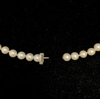 Beautiful Designer Solid White Gold 85-Pearl Strand Necklace w/ Diamonds! - $15K Appraisal Value w/CoA} APR57