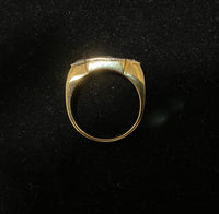 1930’s Antique Design 18K Yellow Gold Diamonds Flat top Ring - $15K Appraisal Value w/ CoA! } APR57