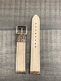 Brown Crocodile Padded Watch Strap - $750 APR VALUE w/ CoA! ✓ APR 57