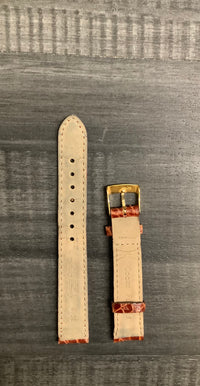 Brown Padded Crocodile Leather Watch Strap - $500 APR VALUE w/ CoA! ✓ APR 57