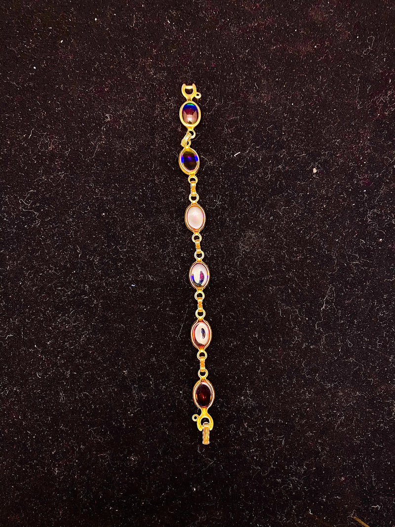Vintage Sarah Coventry Rainbow Stone Bracelet - $2K Appraisal Value w/ CoA! APR 57