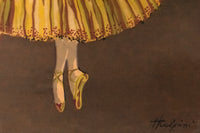 H. Calpini, 'Dancing Ballerinas,' Vintage Oil Serigraph on Paper, c.1930, with CoA - Appraisal Value: $1.5K+* APR 57