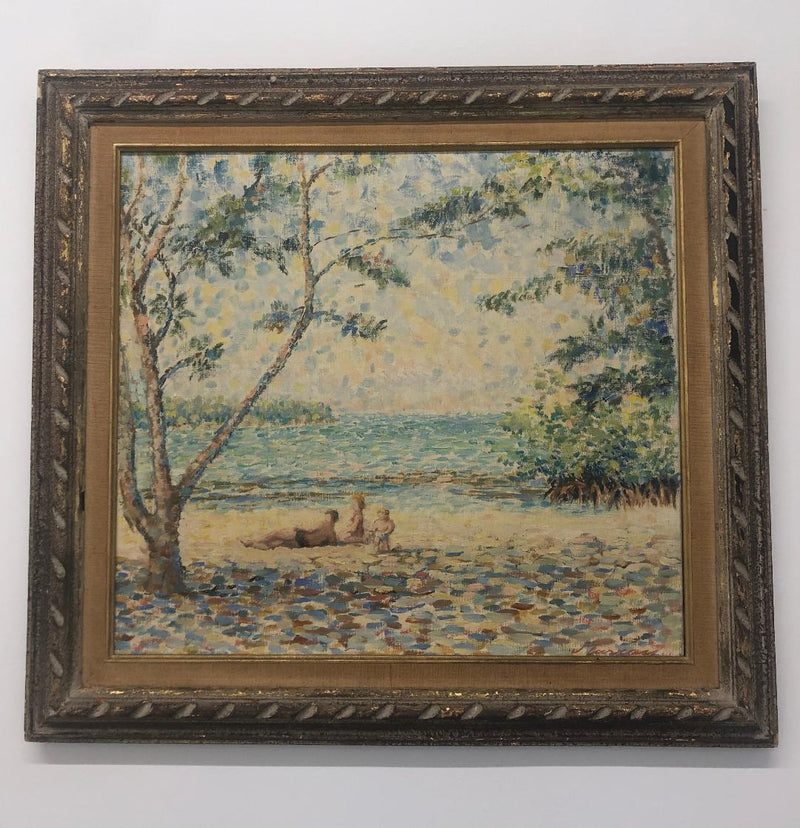 M. Murray, 'Beach at Bear Cut,' Impressionistic Oil Painting, 1920s, 20th Century - Appraisal Value: $6K* APR 57