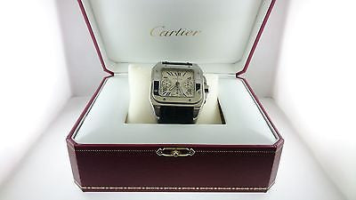 Cartier Men's Santos 100 Chronograph Jumbo Wristwatch in Stainless Steel - $10K VALUE APR 57
